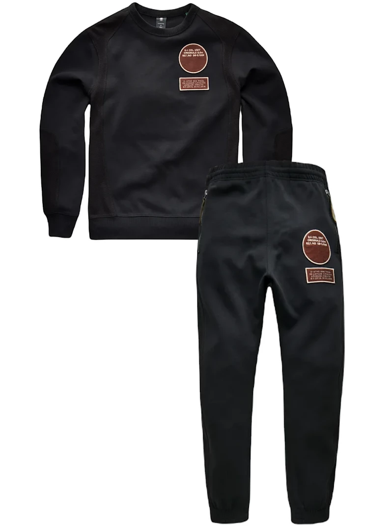 G-Star Sweatsuit - Moto Crew - Black - D21143 1 G-Star Sweatsuit - Moto Crew - Black - D21143