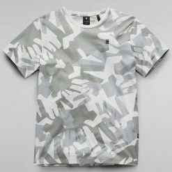 G-Star T-Shirt - Camo Logo - Nimbus Cloud Peacehand - D21379 Shop All