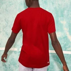 Lacoste T-Shirt - Croc Print - Red-5SX - TH6907