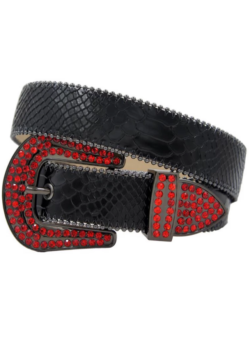 DNA Belt - Plain Snakeskin - Black And Red 1 DNA Belt - Plain Snakeskin - Black And Red