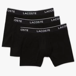 Shop All Lacoste Underwear - Casual Stretch Briefs 3-Pack - Black - 6H3420