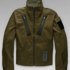 G-Star Jacket - Zip Track Overshirt - Dark Olive - D20521 Shop All