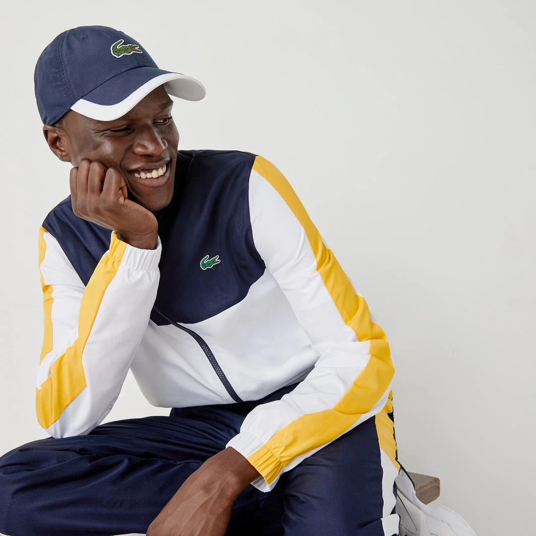 Lacoste Tracksuit - ColorBlocked - Navy With White And Yellow - WH2104 Shop All 5 Lacoste Tracksuit - ColorBlocked - Navy With White And Yellow - WH2104 Shop All