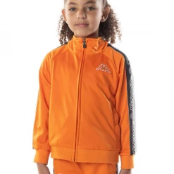 Kappa Kids Tracksuit - Logo Tape Dartem - Orange - 35184SW