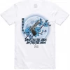 Point Blank T-Shirt - Aim For The Moon - White And Blue Shop All
