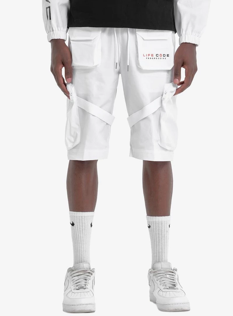 Life Code Shorts - Taslan Utility Cargo - White - 21P53 1 Life Code Shorts - Taslan Utility Cargo - White - 21P53