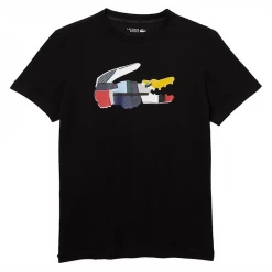 Lacoste T-Shirt - Patchwork Crocodile - Black - TH0822 Shop All
