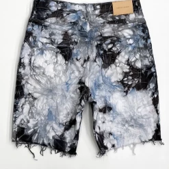 Purple-Brand Shorts - Tie Dye Jacquard Monogram - Blue Black - P020-BBJS222 Shop All