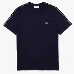 Lacoste T-Shirt - Stripe Cotton - Navy-423 - TH7079