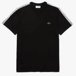 Lacoste T-Shirt - Stripe Cotton - Black-031 - TH7079 Shop All