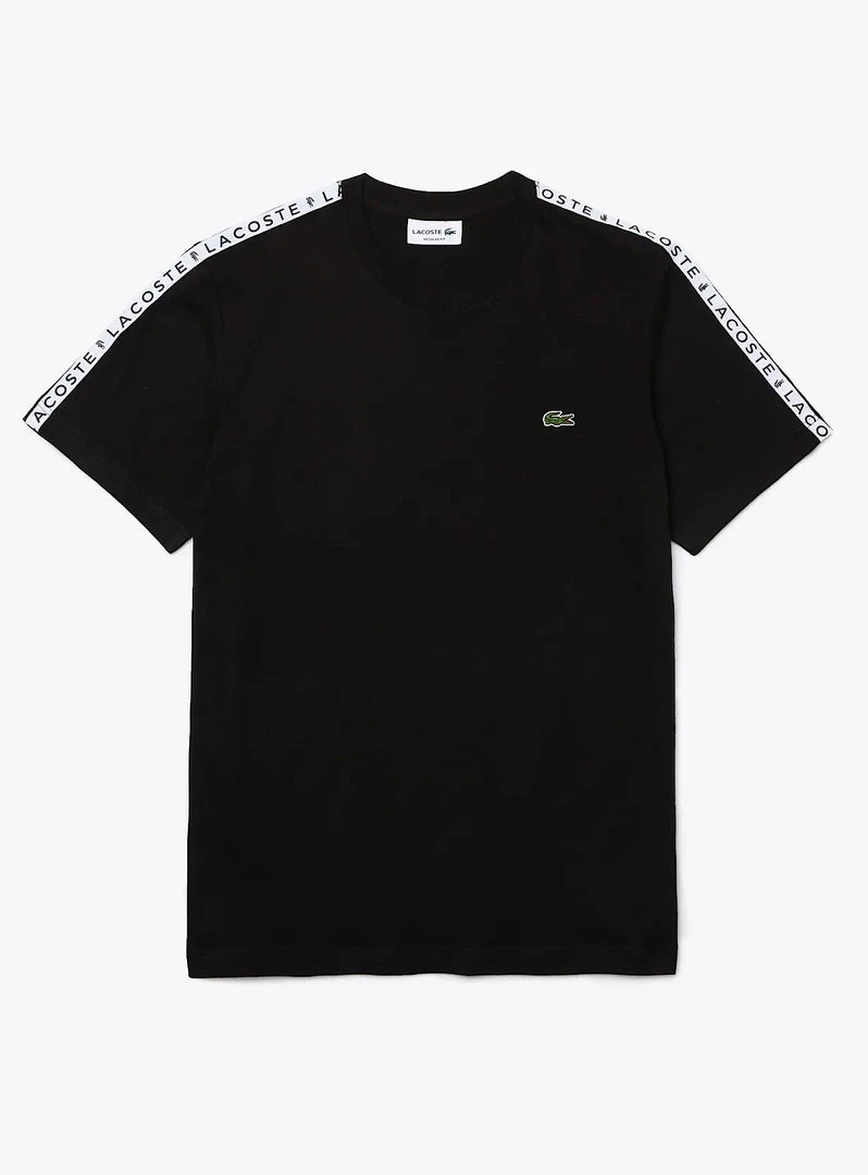 Lacoste T-Shirt - Stripe Cotton - Black-031 - TH7079 Shop All 1 Lacoste T-Shirt - Stripe Cotton - Black-031 - TH7079 Shop All