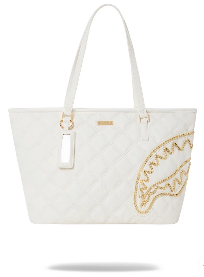 Shop All Sprayground Bag - Riviera Tote - White And Gold - 910T4281NSZ 1 Shop All Sprayground Bag - Riviera Tote - White And Gold - 910T4281NSZ