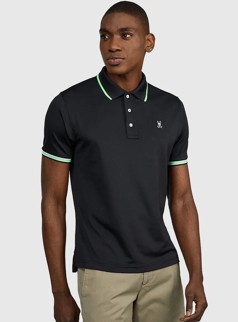 Shop All Psycho Bunny - Isaac Sport Polo - Black - SP22 - B6K164S1PB 2 Shop All Psycho Bunny - Isaac Sport Polo - Black - SP22 - B6K164S1PB