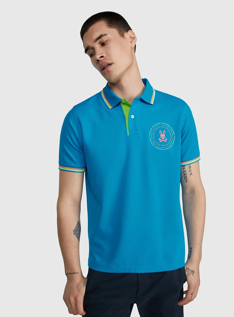 Shop All Psycho Bunny Polo - Ovington - Aegean Sea - B6K264P1PC 2 Shop All Psycho Bunny Polo - Ovington - Aegean Sea - B6K264P1PC