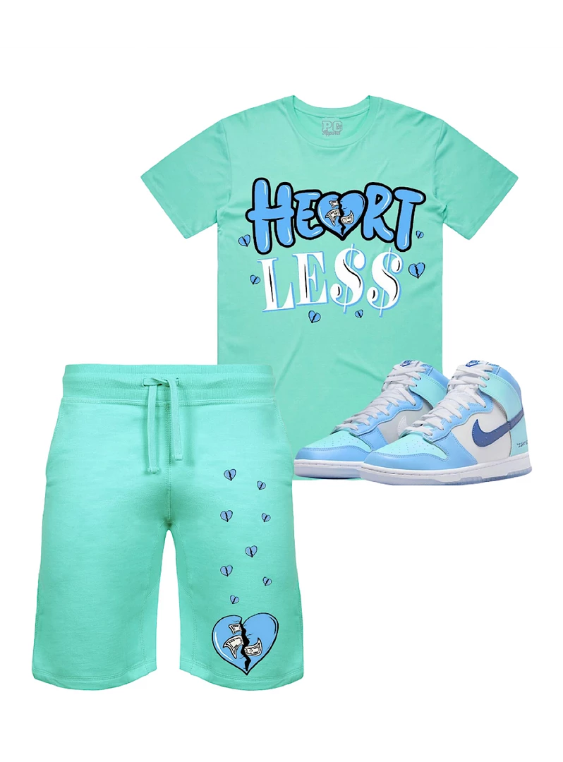 Pg Apparel Short Set - Heartless - Mint And Royal Blue New Arrivals 1 Pg Apparel Short Set - Heartless - Mint And Royal Blue New Arrivals
