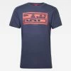 G-Star T-Shirt - Boxed Raw - Indigo And Red - D17106-336-857