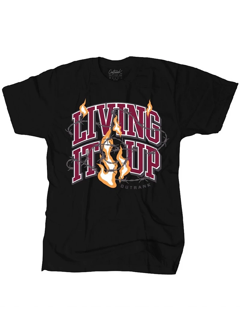 Outrank T-Shirt - Living It Up - Black - OR1869 1 Outrank T-Shirt - Living It Up - Black - OR1869