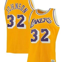 Shop All Mitchell & Ness Jersey - LA Lakers Johnson 32 - Yellow - SMJYGS18175