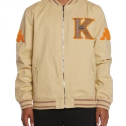 Kappa Jacket - Authentic Klaus Bomber - Beige With Brown And Blue - 331326W Shop All