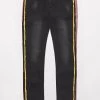 Premium Garage Jeans - Fast Lane - Black And Pink - PGF19-05