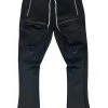 Motive Denim Track Pants - Cargo Stacked - Black - MT100