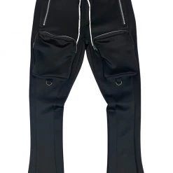 Motive Denim Track Pants - Cargo Stacked - Black - MT100
