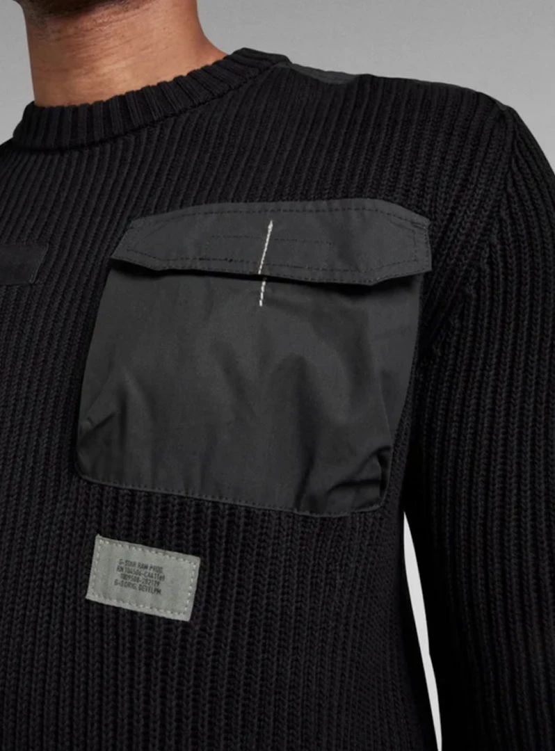 Shop All G-Star Sweater - Army Knit - Black - D20418 3 Shop All G-Star Sweater - Army Knit - Black - D20418