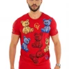 Shop All George V T-Shirt - Bears Allover - Red - GV-2348