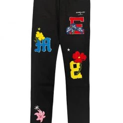 Shop All Embellish Jeans - Black With Colored Patches - EMBSP122-141