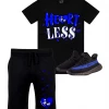 Pg Apparel Short Set - Heartless - Black And Royal Blue New Arrivals