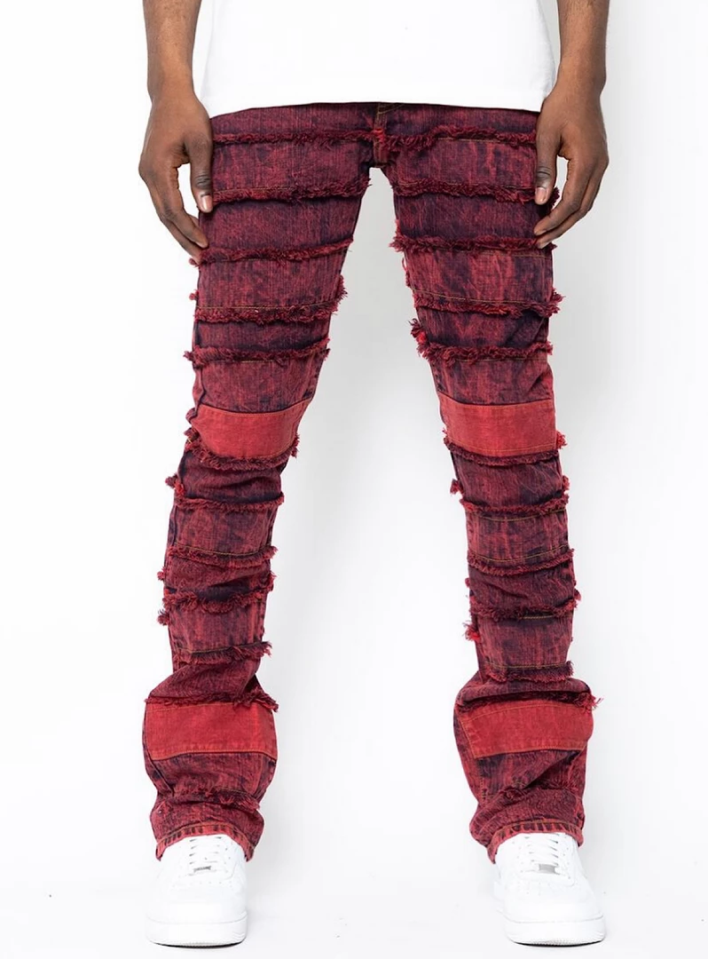 Golden Denim Jeans - The Stacked - Crimson Red - GDSPQS122-21 1 Golden Denim Jeans - The Stacked - Crimson Red - GDSPQS122-21
