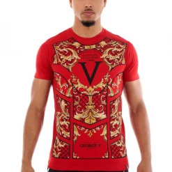 George V T-Shirt - Baroque - Red-Gold - GV-2395