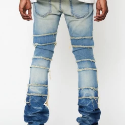 Golden Denim Jeans - The Extendo Yonaguni - Wached Blue - GDFLQS121-23 Shop All