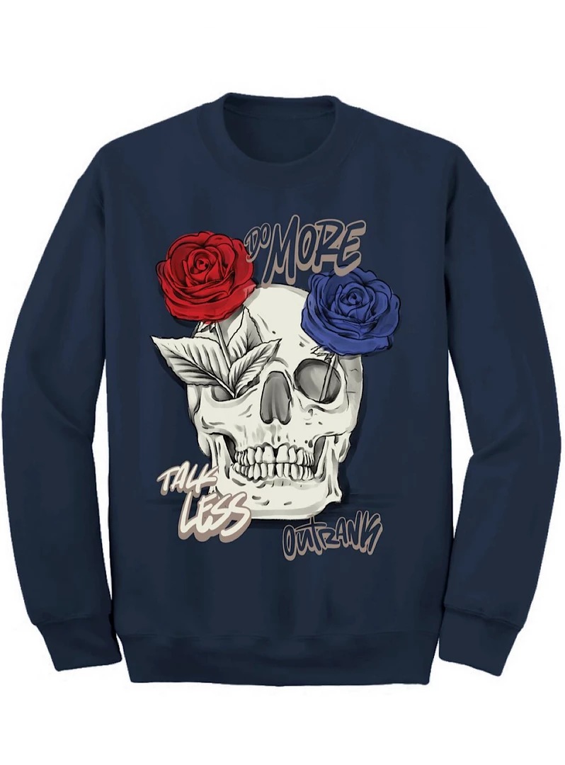 Shop All Outrank Sweatshirt - Do More Talk Less Crewneck Fleece - Navy - OR1927CF 1 Shop All Outrank Sweatshirt - Do More Talk Less Crewneck Fleece - Navy - OR1927CF