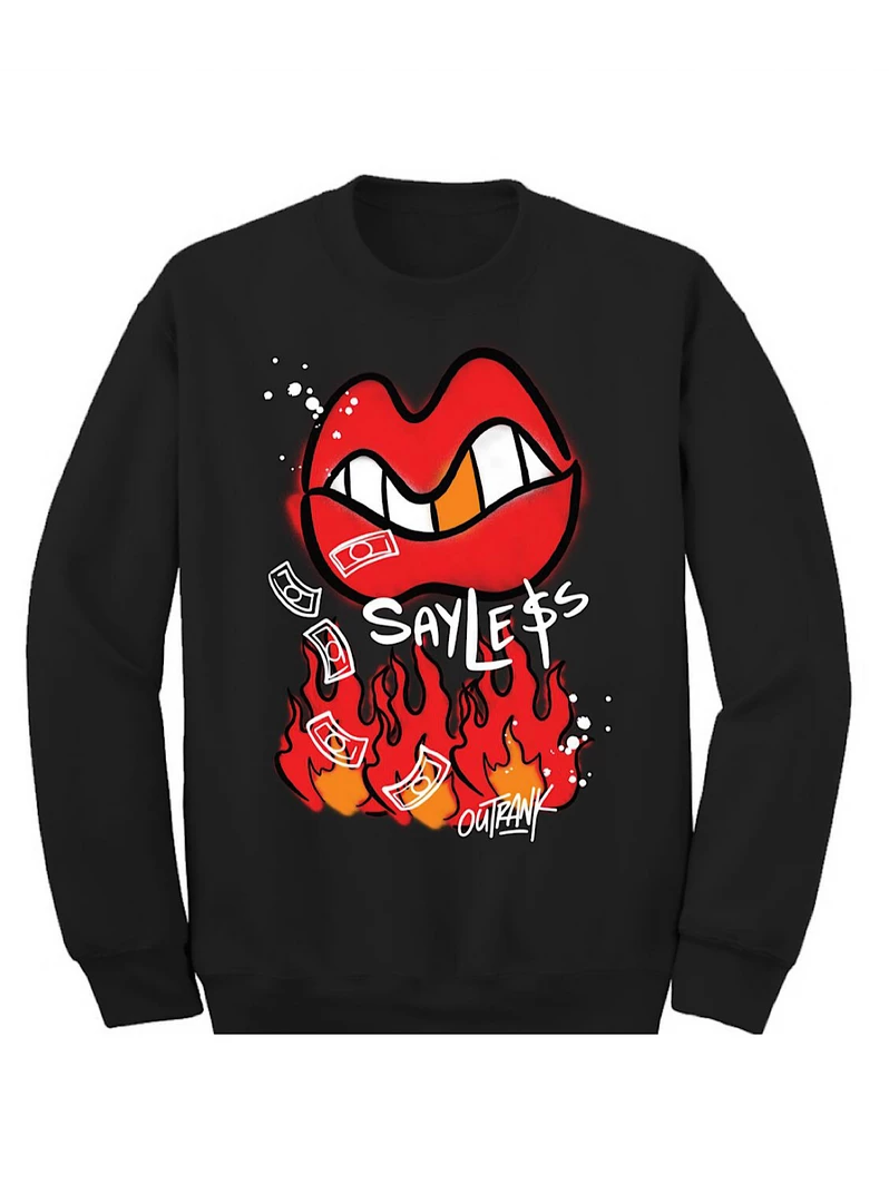 Shop All Outrank Sweater - Say Less - Black - QS309CF 1 Shop All Outrank Sweater - Say Less - Black - QS309CF