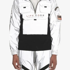 Life Code Jacket - Utility Windbreaker - Silver - 13J03