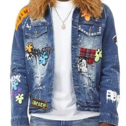 Shop All Smoke Rise Denim Jacket - Patches - Belfast Blue - JJ21730