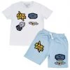 Rawyalty Kids Short Set - Come As You Are - Sky Blue And White - RKC-000 Shop All