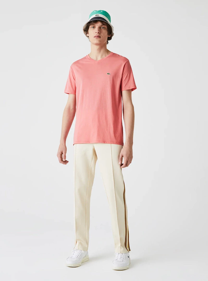 Lacoste T-Shirt - V-Neck Pima Cotton Jersey - Pink-F9C - TH6710 Shop All 2 Lacoste T-Shirt - V-Neck Pima Cotton Jersey - Pink-F9C - TH6710 Shop All