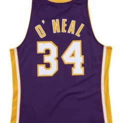 Mitchell & Ness Jersey - Los Angeles Lakers O'Neal 34 - Purple And Yellow - SMJYGS18447