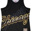Shop All Mitchell & Ness Jersey - Big Face 4.0 Bulls - Black And Gold - TMTK1258