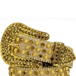 Shop All Karma Belt - Glitter - Gold With Gold Stones - Style 15