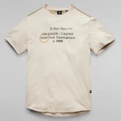 Shop All G-Star T-Shirt - Lash Text Graphic - Talc - D21200