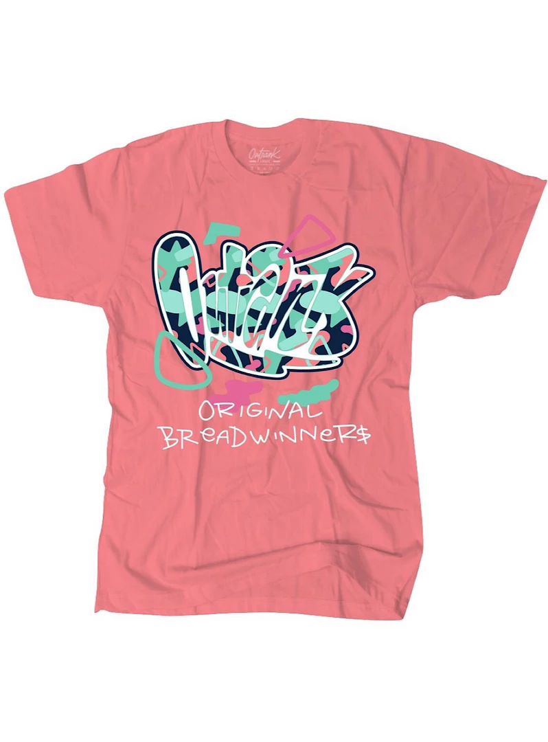 Shop All Outrank T-Shirt - Original Bread Winners - Coral - QS442 1 Shop All Outrank T-Shirt - Original Bread Winners - Coral - QS442