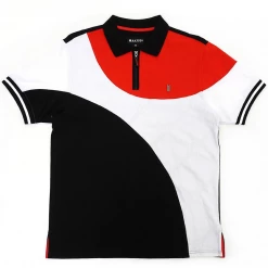 Makobi T-Shirt - Monogram Polo - White And Black - M201 Shop All