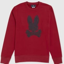 Psycho Bunny Sweater - Dixon Logo - Mulled Wine - HL21-B6S440R1FT Shop All