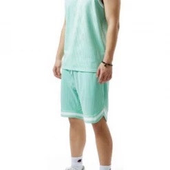 Shop All Rebel Minds Short Set - Solid Mesh Tank - Mint - 100-120