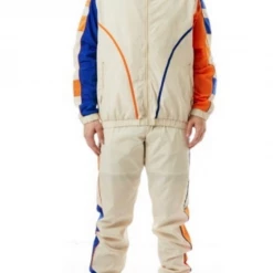 Rebel Minds Tracksuit - Full Zip Nylon - Cream - 121-812