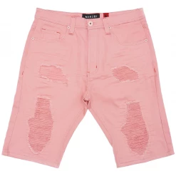 Makobi Shorts - Shredded Denim - Salmon Pink - M971 Shop All