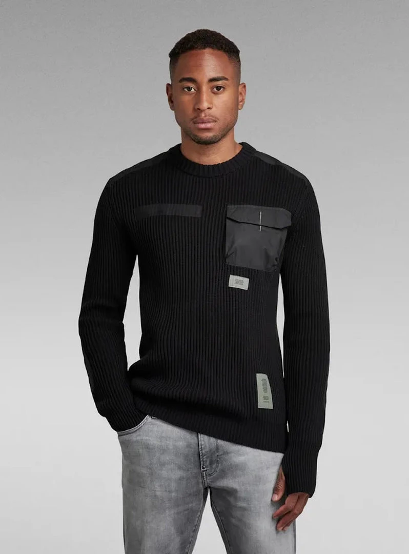 Shop All G-Star Sweater - Army Knit - Black - D20418 2 Shop All G-Star Sweater - Army Knit - Black - D20418